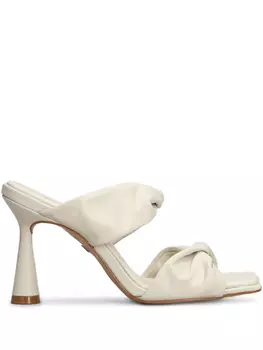 100 мм кожаные мюли CARRANO, белый