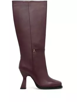 100 мм кожаные сапоги Patrizia Pepe, красный