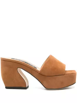 100-мм Sr Si Rossi мюли Sergio Rossi, коричневый