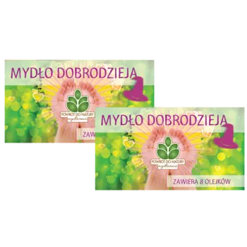 100% натуральное мыло-бенефактор на растительной основе с восемью маслами, 2 шт. Powrt Do Natury