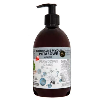 100% натуральное жидкое калиевое мыло на растительной основе "true grey" с моноионным серебром, 500 мл Powrt Do Natury Prawdziwe szare