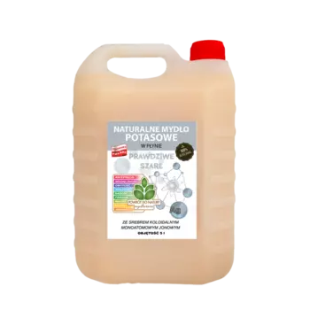 100% натуральное жидкое калийное мыло на растительной основе "True Grey" с моноионным серебром, 5 л Powrt Do Natury Prawdziwe szare