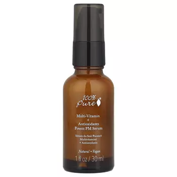 100% Pure, Сыворотка с мультивитаминами и антиоксидантами, мощная сыворотка, 30 мл (1 жидк. Унция)