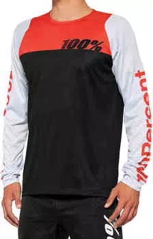 100% R-Core Велосипед Джерси, черный/красный/белый