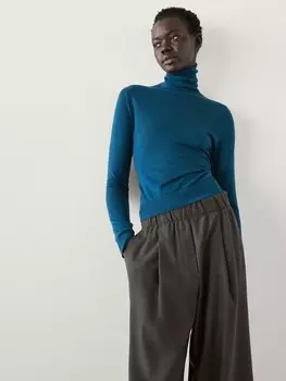 100% шерстяные брюки с вытачками Massimo Dutti, зеленый