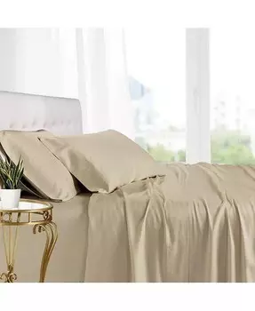 100% вискоза из бамбукового листа, набор из 5 предметов, Split King Egyptian Linens, бежевый