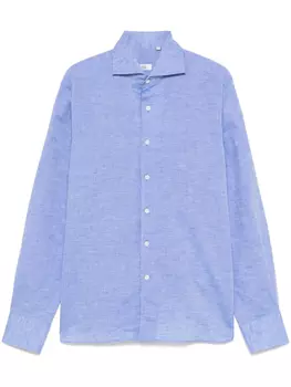 100HANDS льняная рубашка, синий