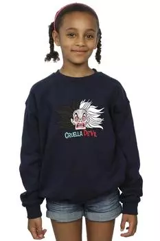 101 далматинец Круэлла Де Виль Толстовка Сумасшедшая мама Disney, темно-синий