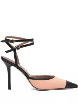 105-миллиметровые кожаные туфли с ремешком на щиколотке Lella Baldi, розовый