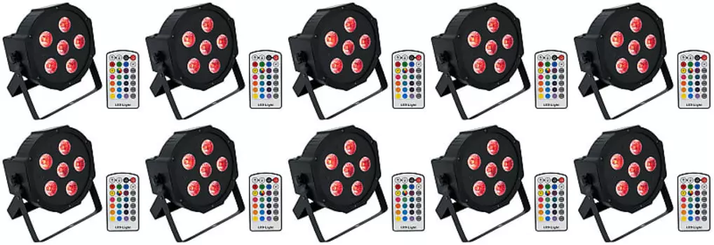 Аккумуляторная батарея Rockville Battery PAR 6RF RGBWA + UV Wireless DMX Lights + Remotes 10 Battery PAR 6RF