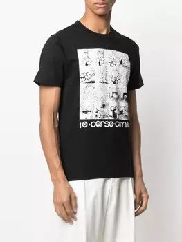 10 CORSO COMO футболка с короткими рукавами и графичным принтом, черный