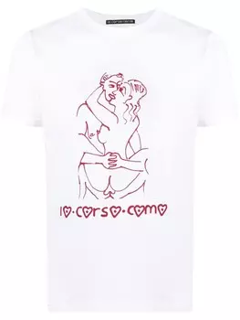 10 CORSO COMO футболка с короткими рукавами и графичным принтом, белый