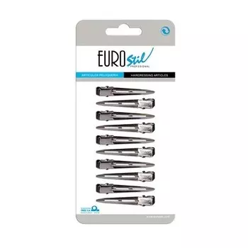 10 маленьких узких металлических пинцетов Уникальный стандарт, Eurostil