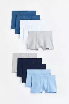 10 пар боксеров H&M, синий