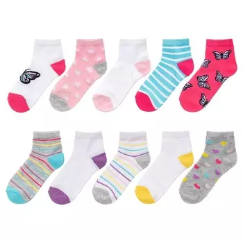 10 пар носков SO для девочек, цвет Butterfly