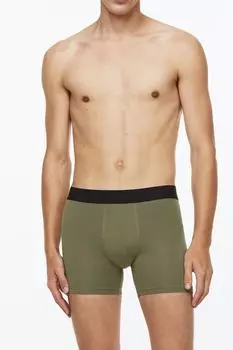 10 пар средних плавок Xtra Life H&amp;M, серый/черный/зеленый