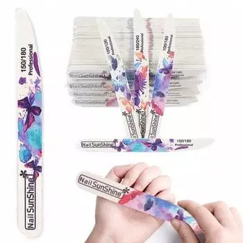 10 пилочек для ногтей 150/180 Simple-Boat 2в1, Tojato