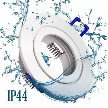 10x MAXKOMFORT встраиваемый точечный светильник для ванной комнаты IP44 с цоколем GU10 КРУГЛЫЙ белый встраиваемый спот встраиваемый светильник в рамке нержавеющий потолочный точечный светильник спот 5101-WH Maxkomfort GmbH