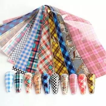 10x НАБОР ПЕРЕНОСНОЙ ФОЛЬГИ ДЛЯ НОГТЕЙ 10 см x 4 см, СЕТКА ДЛЯ ШЕХОВНОЙ ДОСКИ, Frezarkowo