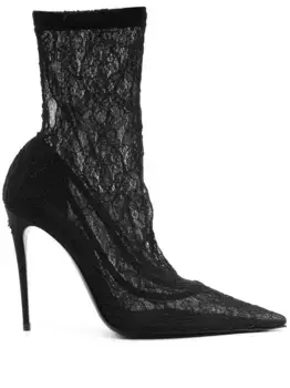 110-миллиметровые ботинки с кордовой шнуровкой DOLCE & GABBANA, черный