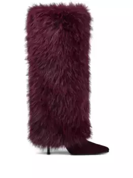 110-миллиметровые замшевые ботинки Andy с манжетами Le Silla, розовый