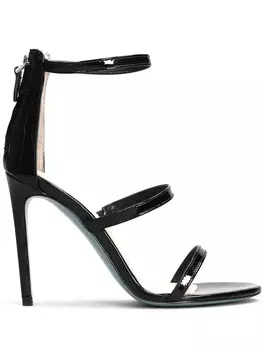 110 мм кожаные сандалии Fratelli Russo, черный