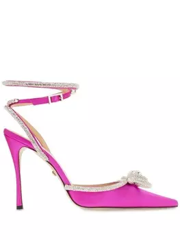 110м атласные туфли Double Bow MACH & MACH, розовый