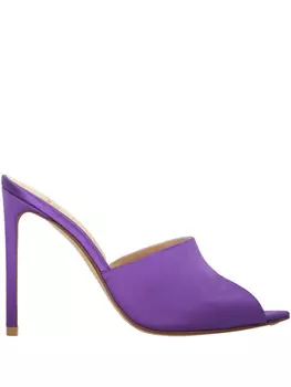 115 мм кожаные мюли Francesco Russo, фиолетовый