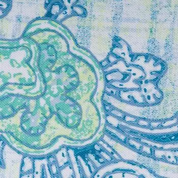 120-дюймовая уличная скатерть на молнии с синим акварельным принтом пейсли