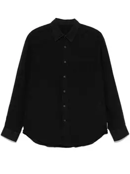 120% Lino фактурная рубашка, черный