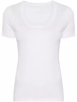 120% Lino льняная футболка с круглым вырезом, белый