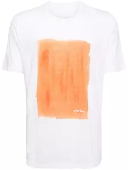 120% Lino льняная футболка с принтом, нейтральный цвет