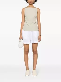 120% Lino льняные шорты, белый