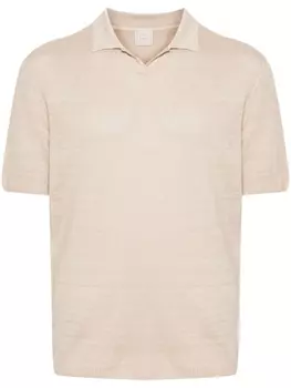 120% Lino меланжевая рубашка поло, нейтральный цвет