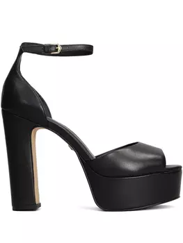 120 мм кожаные сандалии CARRANO, черный