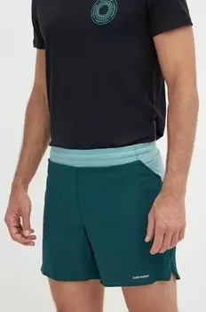 125 шорты ZoneKnit Merino Blend Speed для улицы Icebreaker, зеленый