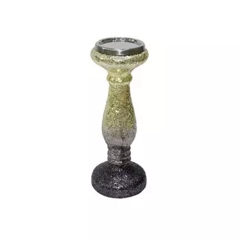 12-дюймовый подсвечник из бело-серого потрескавшегося стекла