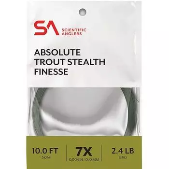 12-футовый абсолютный лидер Stealth Finesse для форели Scientific Anglers, зеленый