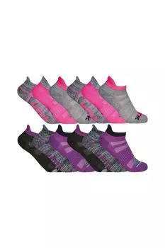 12 пар спортивных носков для бега с низкой посадкой до щиколотки Sock Snob, фиолетовый