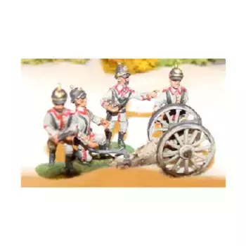 12-см гаубица с экипажем Пикельхауба, Colonial Wars Artillery (28mm) (Reviresco)