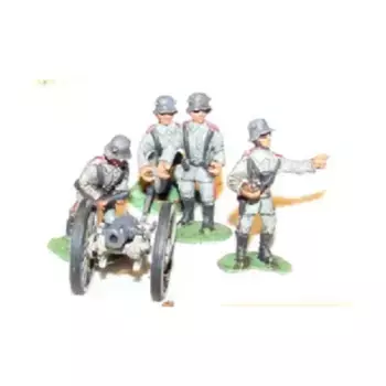 12-см гаубица с экипажем «Стальхельм», Colonial Wars Artillery (28mm) (Reviresco)