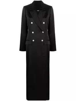 1309Studios двубортное пальто макси, черный