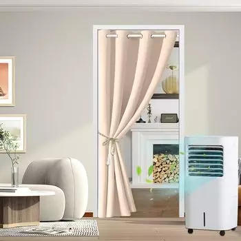 132x203см Розовая затемняющая тепловая дверная занавеска Простая дверная занавеска с люверсами lapamax