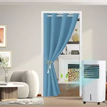 132x244см Плотные дверные шторы с петлями, теплоизолированные шторы, черные lapamax