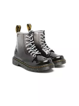 1460 Ботильоны с блестками Dr. Martens Kids, черный