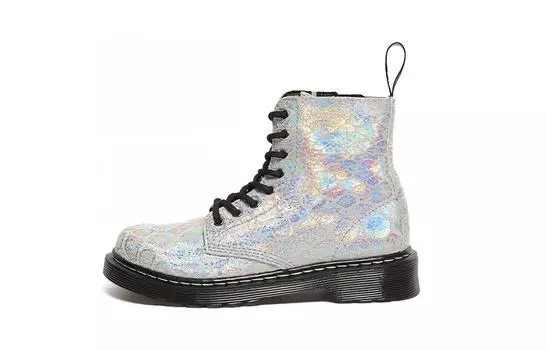 1460 Детские ботинки PS Серебристо-белые Dr.Martens