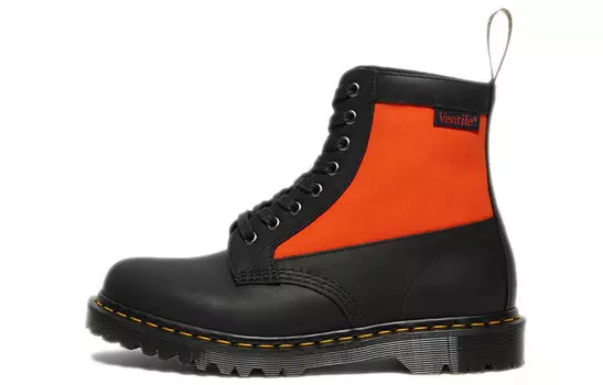 1460 Martin Boot Unisex Carbon Black/оранжево-красный Dr.Martens