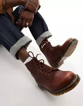 1460 Pascal ботинки с 8 люверсами из коричневой кожи Dr Martens