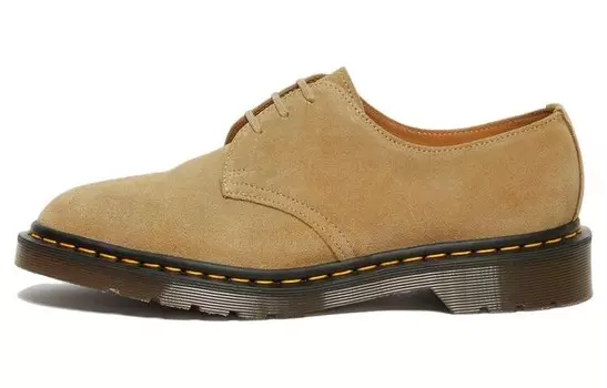 1461 Женские повседневные туфли унисекс с низким верхом бежевого цвета Dr.Martens