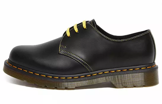 1461 Женские повседневные туфли унисекс с низким верхом черного цвета Dr.Martens